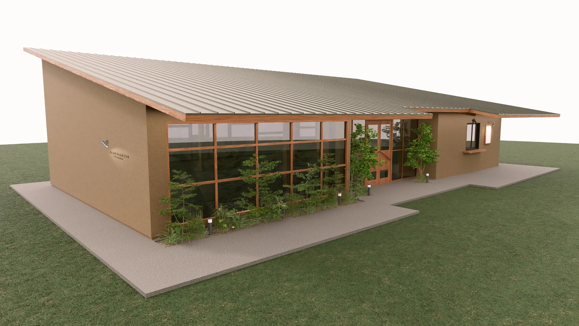 カフェ 建築パースCG